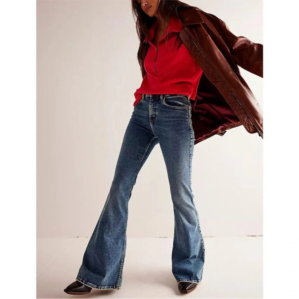 • New • Free People Walk Away Tunic Red Racer Size S Oversized Just Right - Picture 4 of 12